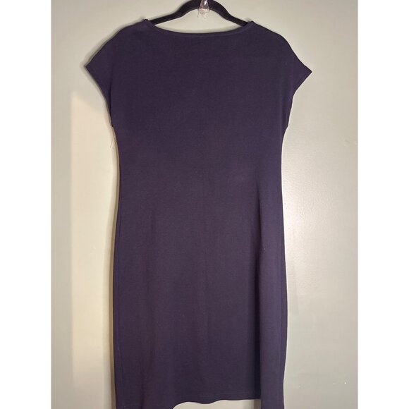 Talbots Petites SP Navy Blue 100% Cotton Dress Career Chic Academia Classic - Picture 6 of 6